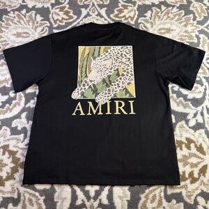 MENS AMIRI LEOPARD TEE (BLACK) SIZE LARGE